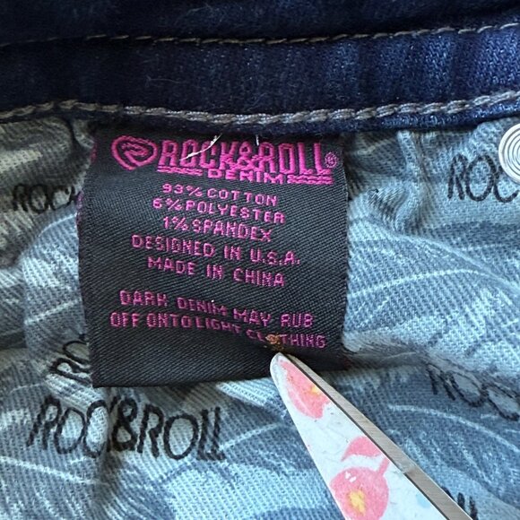 Rock & Roll Denim Womens High Rise Flare Trouser Jeans Medium Wash W26 L34 - Picture 8 of 8